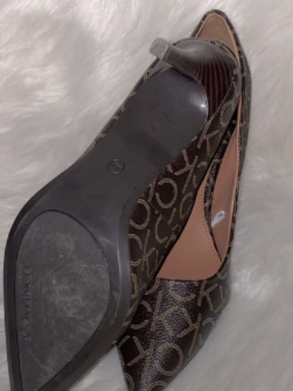 Calvin Klein Brown heels. used once. - Picture 3 of 3